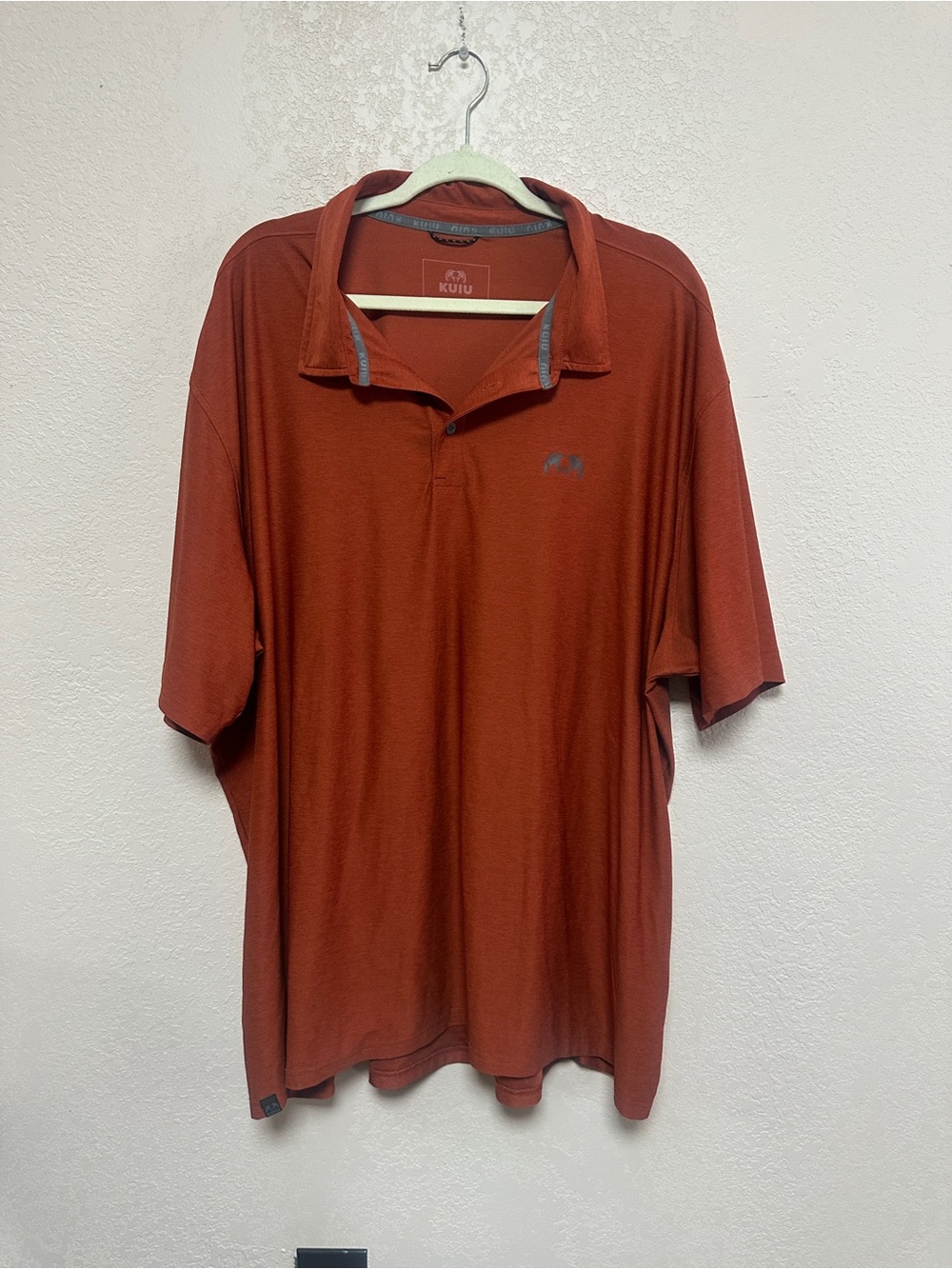 KUIU Men's 4XL Rust Performance Short Sleeve Polo